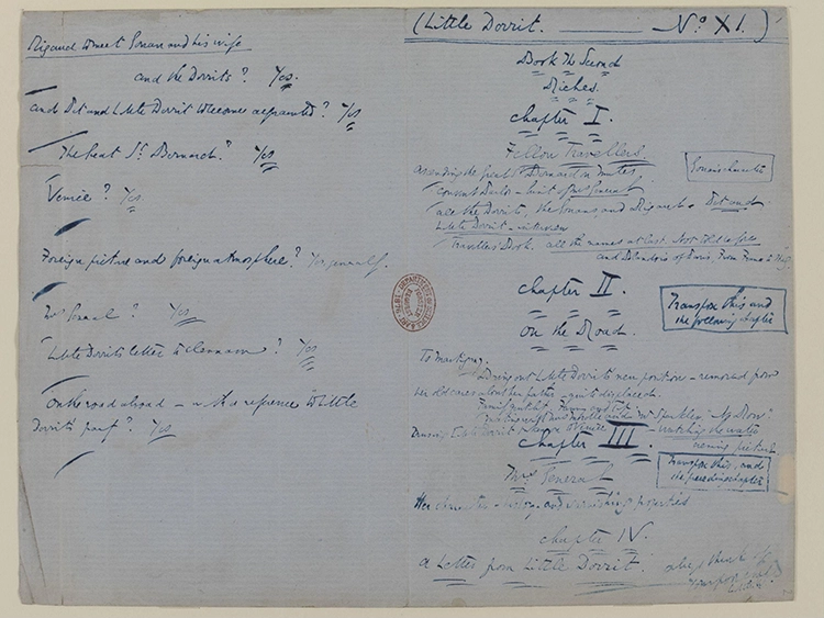 Image of working note for Little Dorrit Number 11